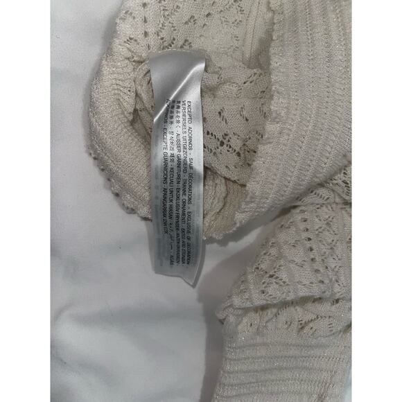 Zara Beige Knit Long Sleeve CropTop Size:S Pre-Loved - Picture 12 of 13